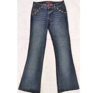 SO Jeans Boot Cut Flare Rhinestones Studs